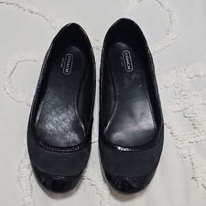 Coach Women's Black and Gray Flats